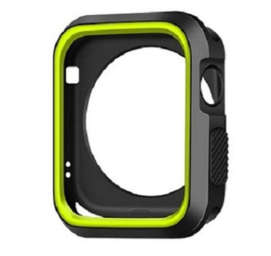 Силиконовый защитный корпус Primo для Apple Watch 38mm - Black / Yellow | Зображення 2