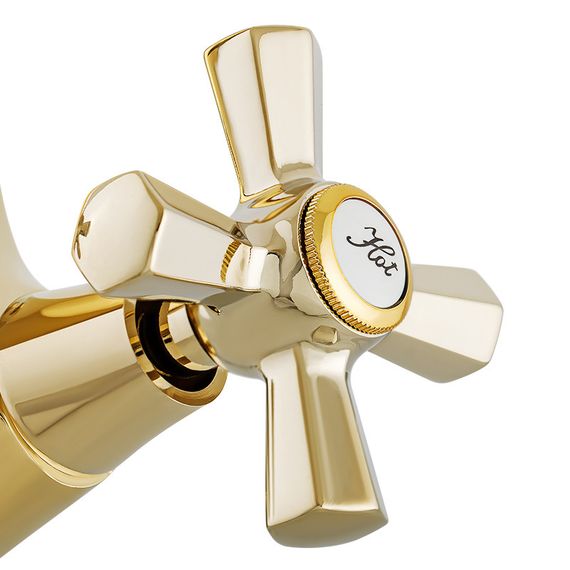 Смеситель для умывальника Mixxus Premium Retro Gold-161 (MI5848) | Зображення 2