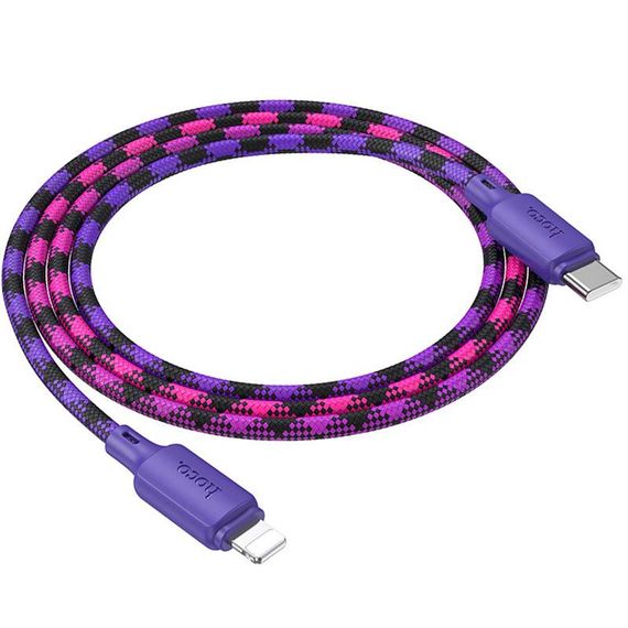 Дата кабель Hoco X116 Meridian Type-C to Lightning 27W (1m) Gradient Purple Mix | Зображення 4