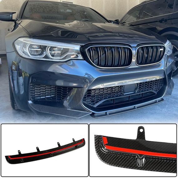 Накладка на передній бампер Lip V5 (для M5 F90 2017-2020, Карбон) для BMW 5 серія G30/31 рр