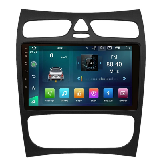 Штатна магнітола Cyclone C9-003. 3+32Gb. DSP. CARPLAY Mercedes C-klasse (W203) 2000-2004 з підсилювачем звуку D2B