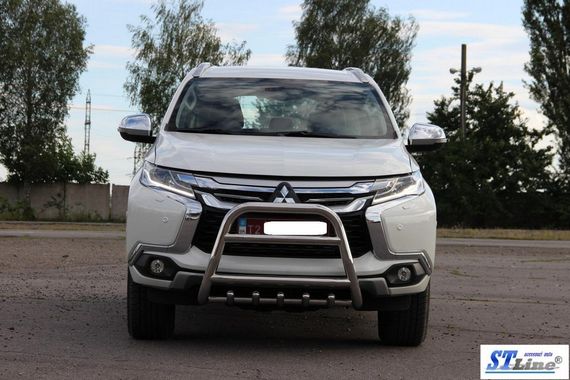 Кенгурятник WT008 (нерж) для Mitsubishi Pajero Sport 2015-2024 гг | Зображення 4