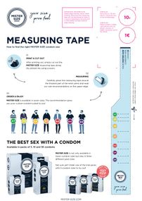 Стрічка вимірювальна для пеніса Mister Size Guide Dispenser
