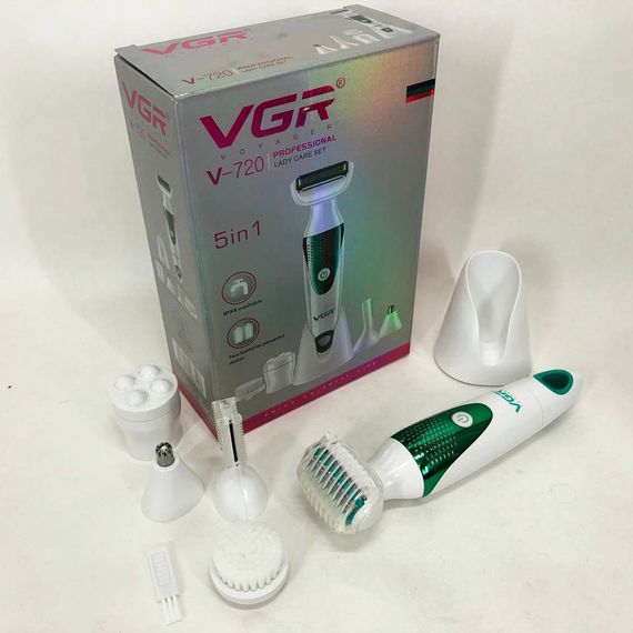 Женская аккумуляторная бритва VGR V-720 / Женский триммер для тела TP-410 / Бикини-триммер | Зображення 4