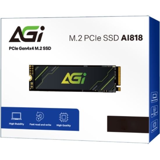 SSD 2Tb AGI AI818 M.2 2280 PCIe Gen 4x4 NVMe 1.4 QLC, Retail | Зображення 1