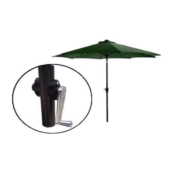Зонт 2,7м с подъемной ручкой H-2.7м Зеленый