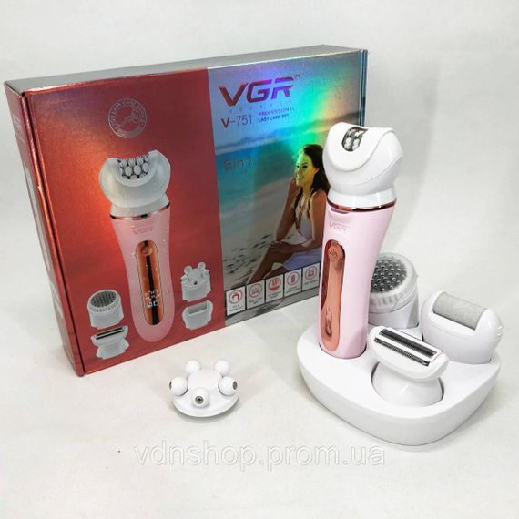 Домашній епілятор для бікіні VGR 5 в 1 V-751, Бездротовий багатофункціональний жіночий епілятор IC-93 | Зображення 2