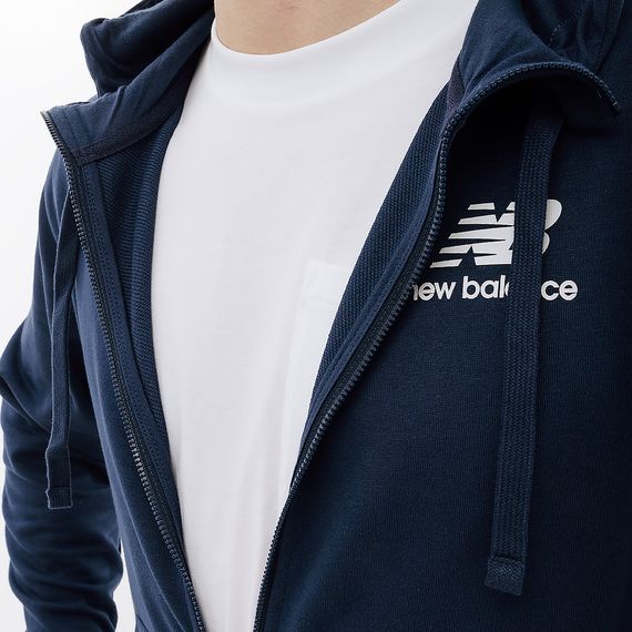 Кофта New Balance Essentials Stacked Logo FZ | Зображення 2