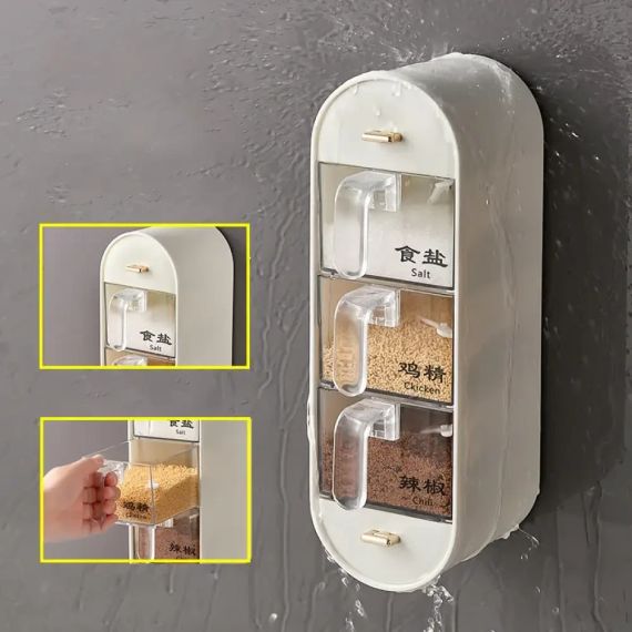 Настенный органайзер для специй Spice organizer XL-905, Белый / Подвесной органайзер для круп / Органайзер для кухни | Зображення 5