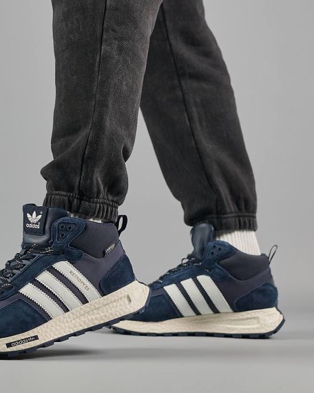 Кросівки зимние чоловічі Retropy E5 Navy White Fur ,  зима , Вьетнам 45 28 - 28.5 см | Зображення 7