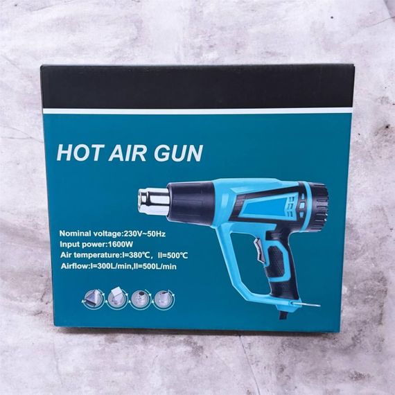 Фен промышленный Hot Air Gun 1600W 4 насадки X512 | Зображення 1