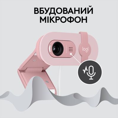 Веб-камера Logitech Brio 100 Full HD Rose (960-001623) | Зображення 4