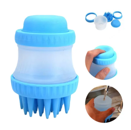 Щітка для миття тварин Cleaning Device The Gentle Dog Washer з силіконовими ворсинками для купання та масажу собак та кішок | Зображення 1