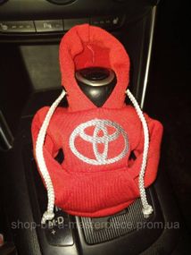 Чехол кофта Худи аксессуар на КПП Car Hoodie тойота toyota красный подарок автомобилисту 10070