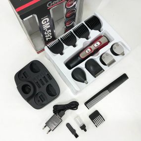 Машинка для стрижки 10в1 GEMEI GM-592, окантовочная машинка, подстригательная машинка. DA-226 Цвет: красный