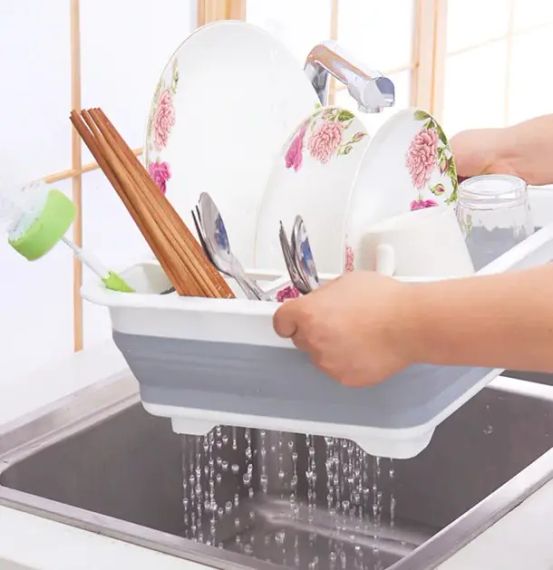 Сушка силіконова для посуду Benson BN-090 складна кухонна сушарка для посуду Бенсон, Бенсон | Зображення 1