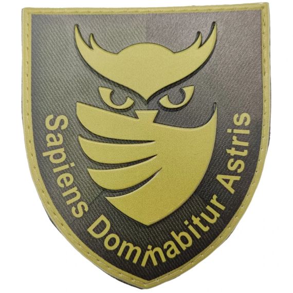 Патч / шеврон ВСУ с совой "Sapiens Dominabitur Astris" Разведка Полевой