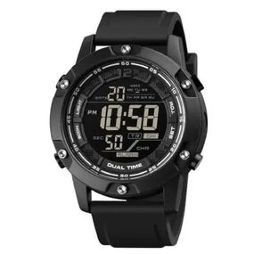 Годинник наручний чоловічий SKMEI 1762BK BLACK, Чоловічий армійський водостійкий тактичний годинник. Колір: чорний