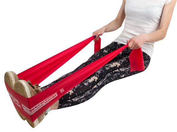 Стрічка-еспандер для спорту та реабілітації Power System PS-4122 Flat Stretch Band Level 2 Red (9-11кг.) | Зображення 3