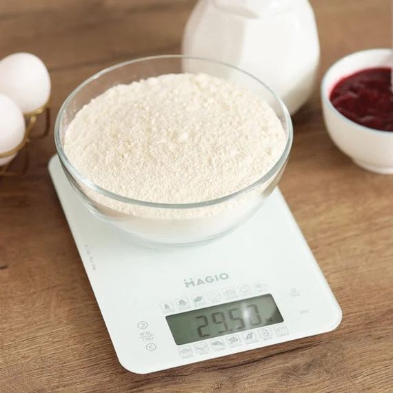 Кухонные весы с плоской поверхностью MAGIO, Компактные и удобные весы для кухни пищевые YH-65 | Зображення 3