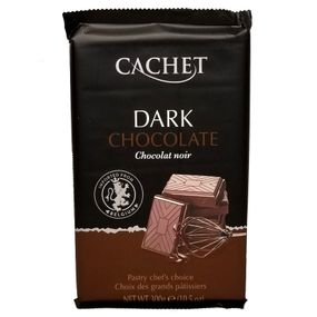 Шоколад чорний бельгійський Cachet Dark Chocolate 54% какао, 300 г, темний шоколад преміум