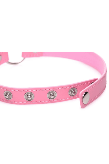 Чокер Master Series Kinky Kitty Ring Slim Choker Розовый One Size | Зображення 2
