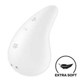 Вібратор для зовнішньої стимуляції Satisfyer Dew Drop White, 2 мотори, 12 режимів, м’який корпус