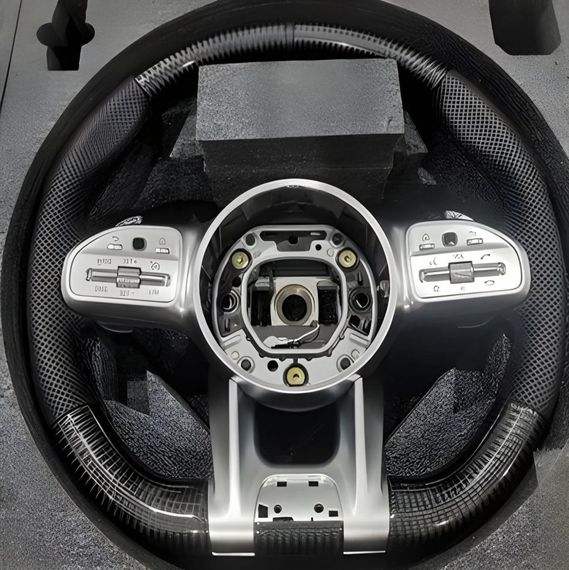 Кермо AMG 2018-Style (Карбон -2025 сірі кнопки, 3pin) для Mercedes GLC X253 2015-2022 рр