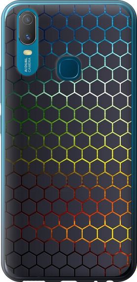 Чехол на Vivo Y11 Переливающиеся соты "498u-629-17620"