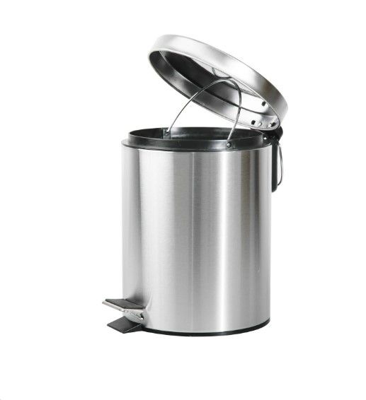 Відро для сміття кругле Zerix Solo-TC0105 SS Color 5 л нержавійка (ZX5897) | Зображення 3