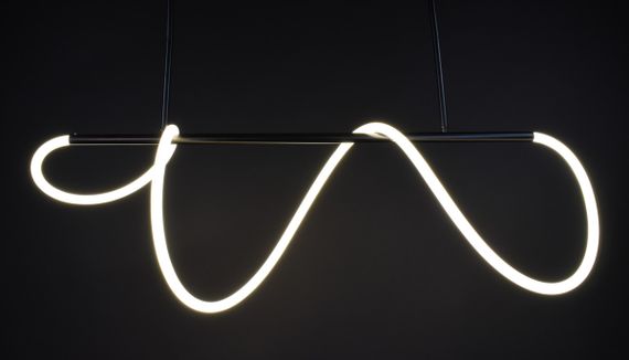 Люстра світлодіодна стельова LED світильник для квартири на стелю лед 27734 Чорний 54-84х35х120 см. | Зображення 4