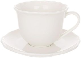 Чайно-кавовий порцеляновий набір "Pure White" 6 чашок 220мл з блюдцями
