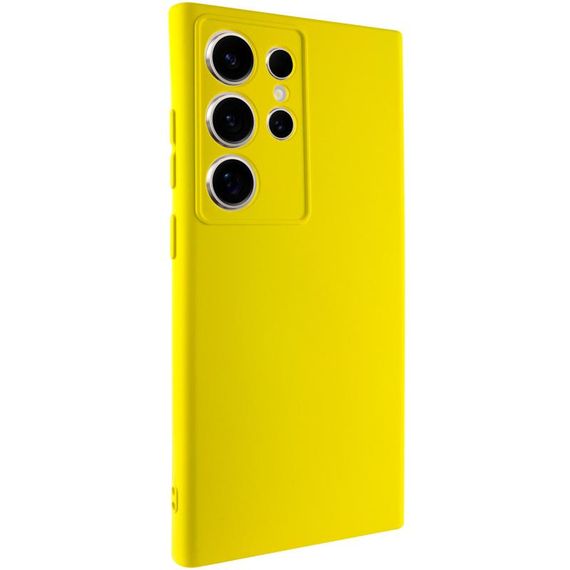 Чохол TPU GETMAN Liquid Silk Full Camera для Samsung Galaxy S24 Ultra Жовтий / Flash | Зображення 1
