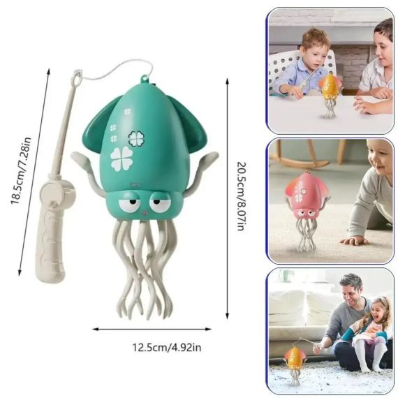 Музыкальный осьминог интерактивная игрушка Tummy Time Octopus Танцующий Осьминог | Зображення 5
