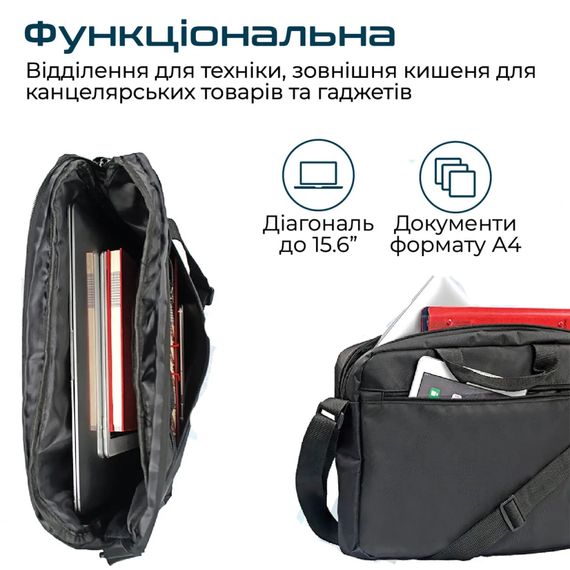 Сумка для ноутбука Promate 15.6" Gear-MB black (gear-mb.black) | Зображення 3