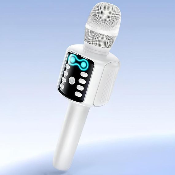 Караоке Микрофон-колонка Hoco L24 Shine White | Зображення 2