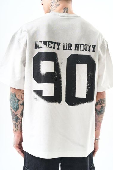 Футболка мужская с принтом повседневная M Белая