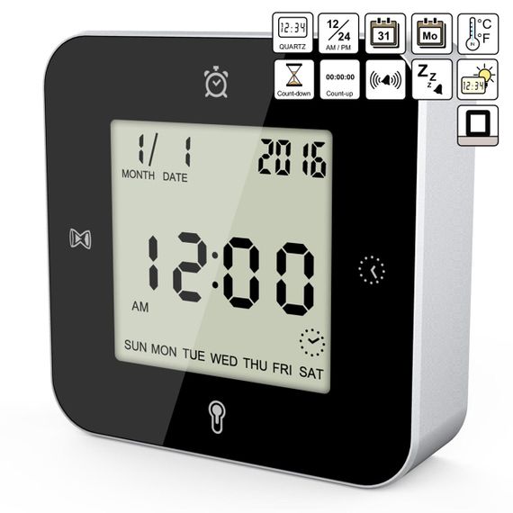Годинник настільний Technoline WT344 Black/Silver (WT344) | Зображення 3