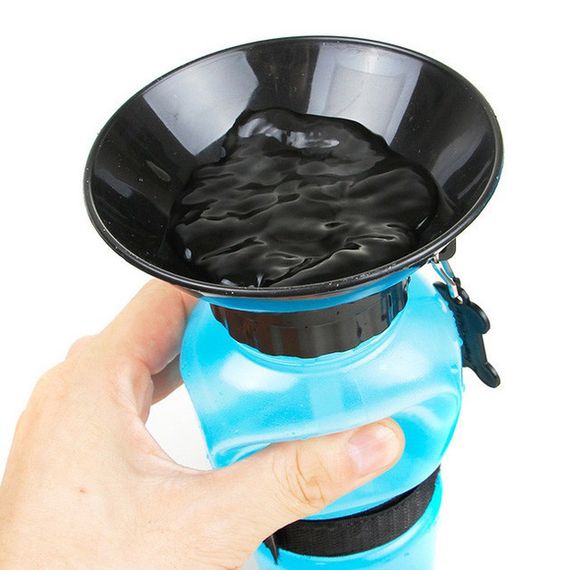 Поилка для собак дорожная переносная Aqua Dog 537 мл портативная бутылка для крупных и мелких собак FS-97 | Зображення 5