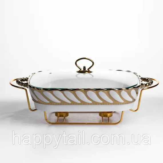 Мармітниця порцелянова Tiffany 2 л з підігрівом 38х30х7 см SG-428-15