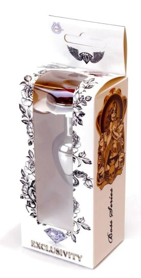 Анальна пробка Jewellery Silver PLUGRed sexstyle | Зображення 6