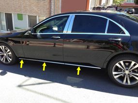 Накладки на молдинг V2 (6 шт, нерж) для Mercedes S-сlass W222