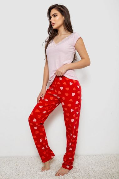 Пижама женская  -уценка, цвет розовый, 243R1484-025-U-1 | Зображення 2