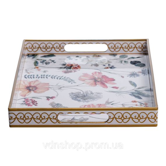 Набор прямоугольных подносов для подачи еды 2 (шт) 40×30×4 (см) красивые декоративные подносы для кухни, в кровать, на стол | Зображення 2