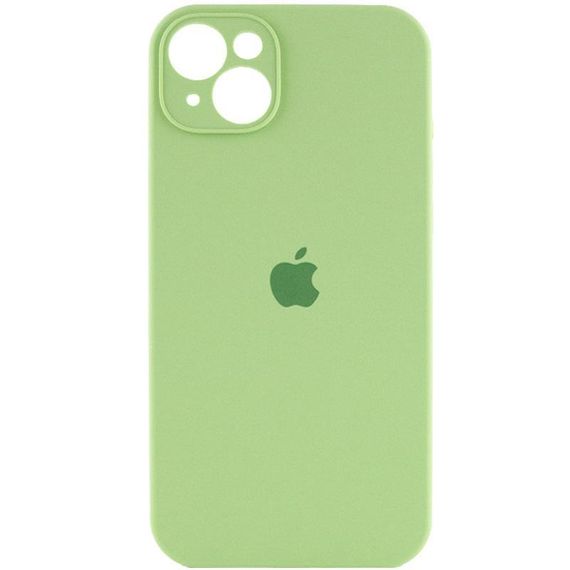 Чохол Silicone Case Full Camera Protective (AA) для Apple iPhone 15 Plus (6.7") М'ятний / Mint