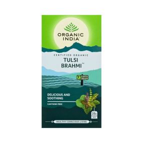 Трав’яний чай з Брахмі та Туласі  25 пакетиків Organic India 801541060436