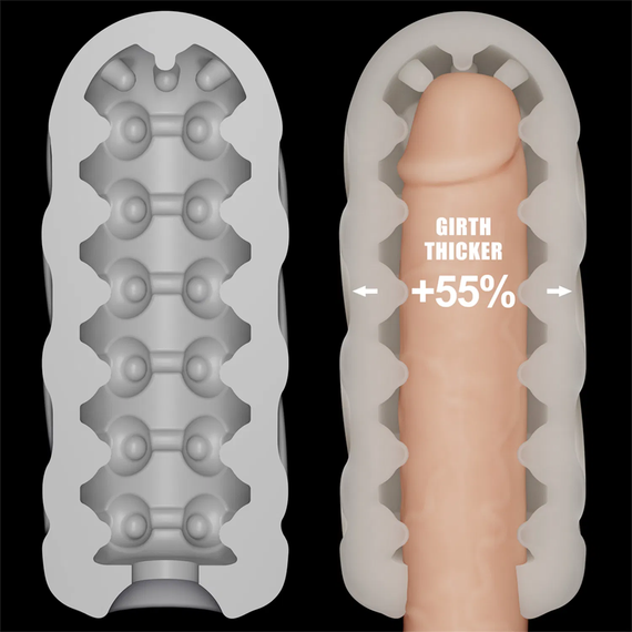 Насадка на член/мастурбатор - Knights Ring Vibrating Dual Purpose Sleeve-Spiral | Зображення 6