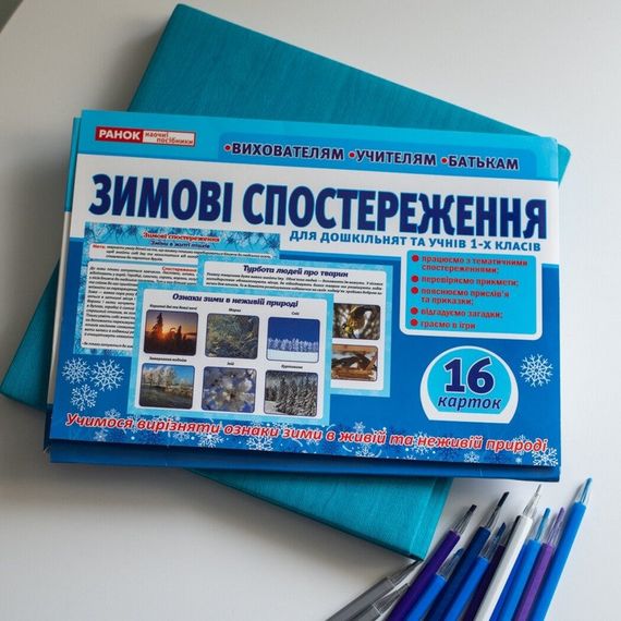 Дидактический материал "Зимние наблюдения" 13107147, 16 карточек | Зображення 2