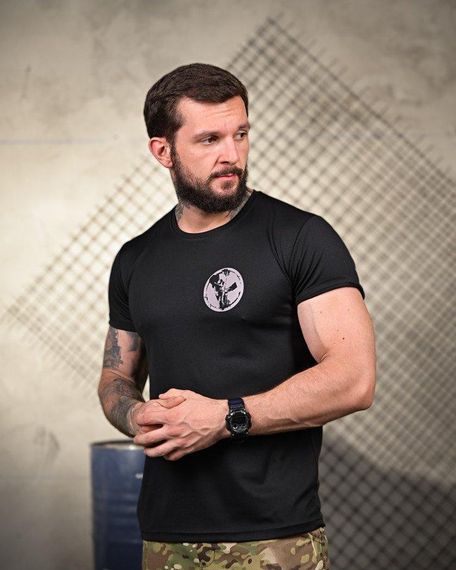 Тактична потоотвідна футболка Покровськ black ПП4679 | Зображення 2