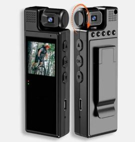 Відеокамера нагрудна Wi-Fi акумуляторна боді камера з дисплеєм 1.3 дюйма реєстратор з фіксацією кліпсою UKC L9